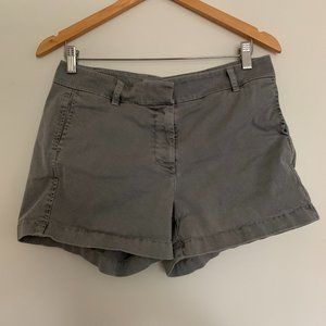 J.Crew Chino Shorts Womens Size 8 Gray Cotton Mid Rise 32" Waist